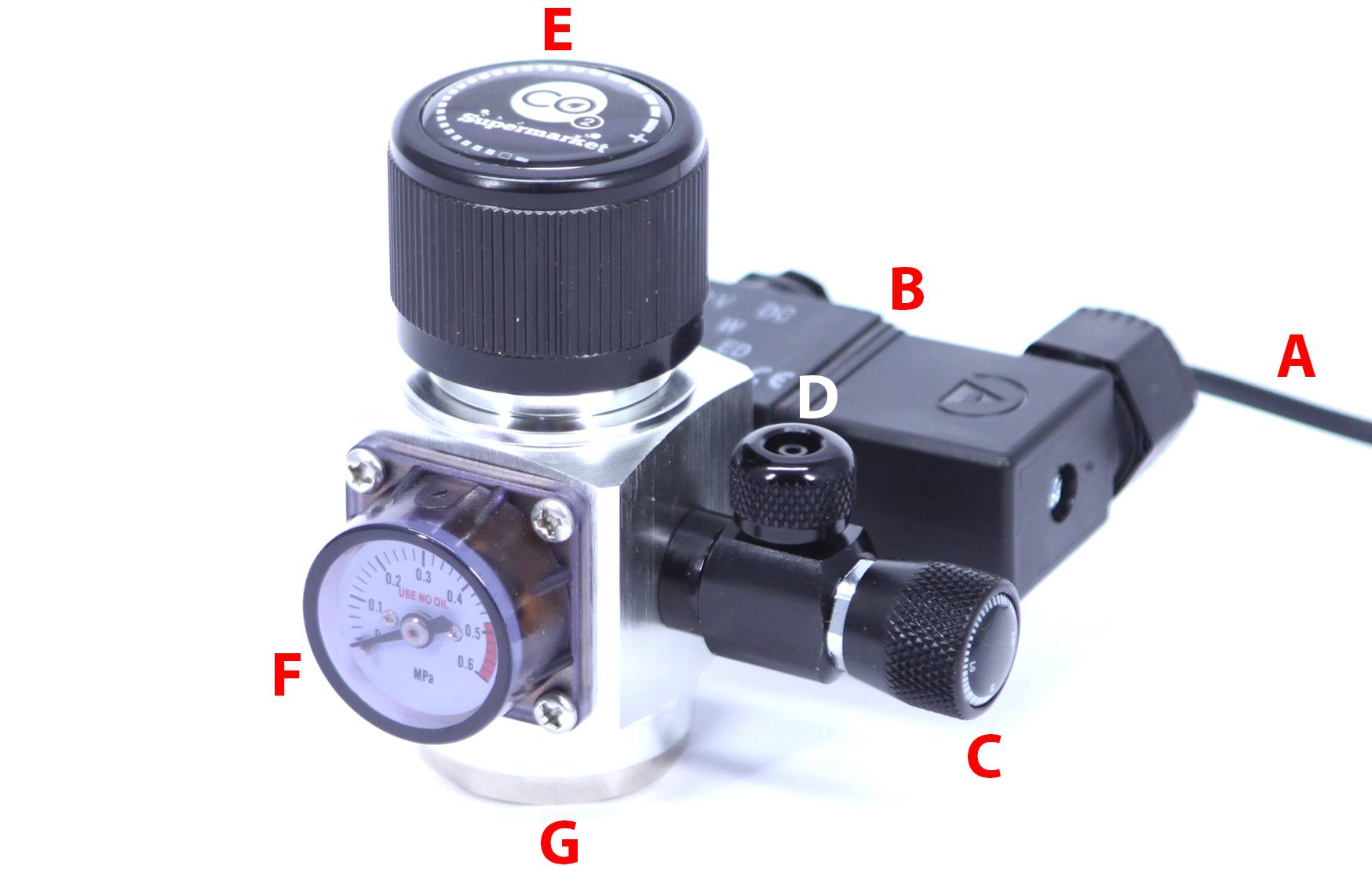 Dual Stage CO2 Pro Regulator layout