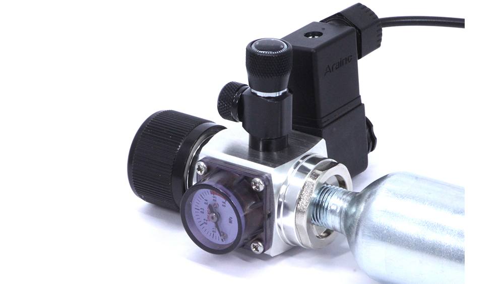 Screw cartridge into the regulator