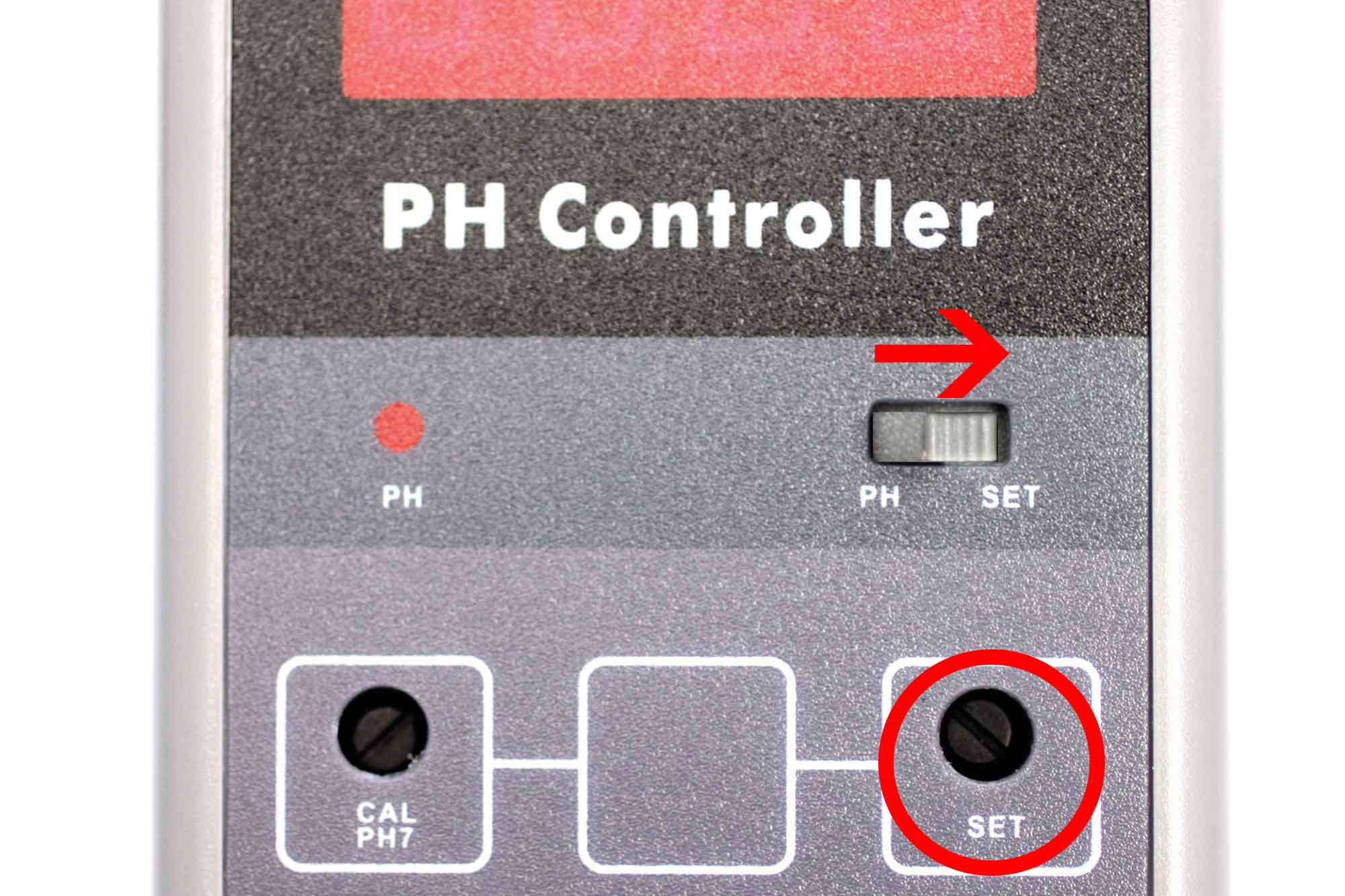 Indstilling af pH-niveauet på controlleren