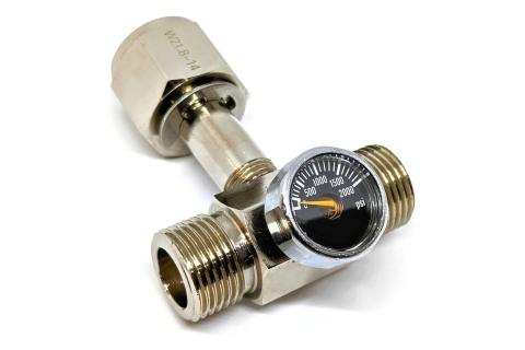 CO2 Cylinder To-vejs T Splitter - Side