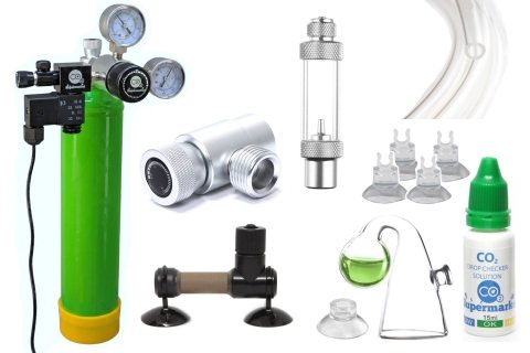 Professionelt akvarie-CO2-system med cylinder 20L - 500L+