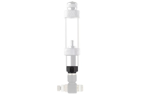 Pisco 4 / 6mm Adapter forbundet til Bubble Counter og Flow Controller