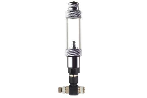 Pisco 4 / 6mm Adapter forbundet til Bubble Counter og Flow Controller
