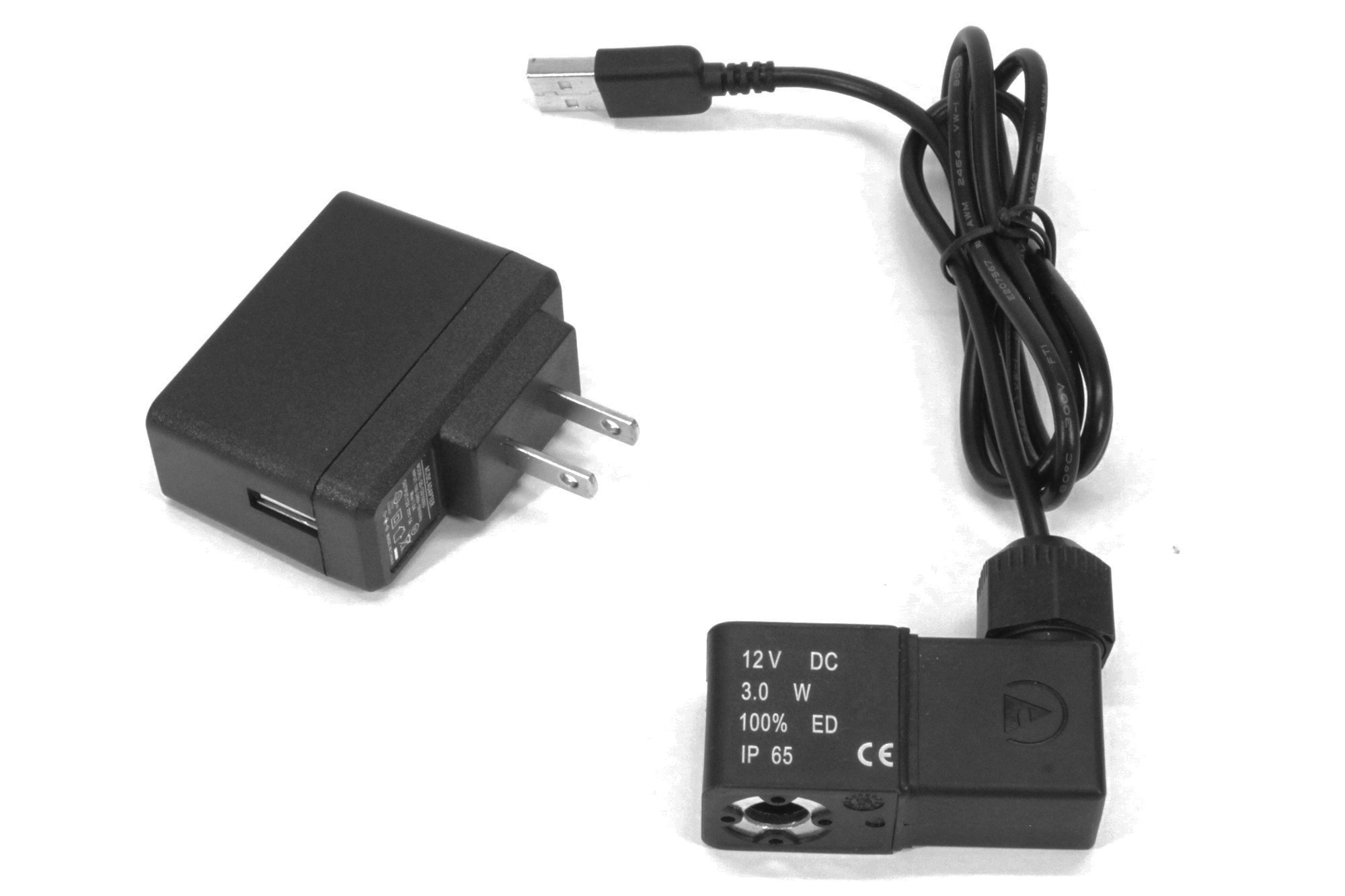 12v DC USB-magnetventil og USA-transformer